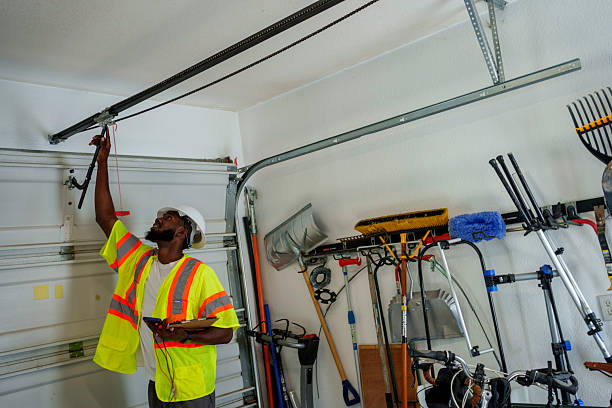 Professional Garage Door Spring Repair technician working in Providence Village, TX